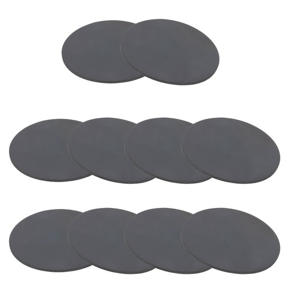 Rubber Solid Discs Washers 50mm OD x 1mm Thick Rubber Round Gasket Pad Bushings Spacer, Black 10 Pcs