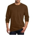 thumbnail image 2 of UQJfacai Mens Big and Tall Shirts Long Sleeve Basic Tee Plus Size Crewneck Tops Loose Fit Casual, 2 of 5