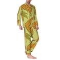 thumbnail image 2 of Picia Corn Pattern Men’s Long-Sleeve Sleepwear Set - Soft 2-Piece Loungewear with Pockets, Comfy PJs for Relaxing Nights-Small, 2 of 7