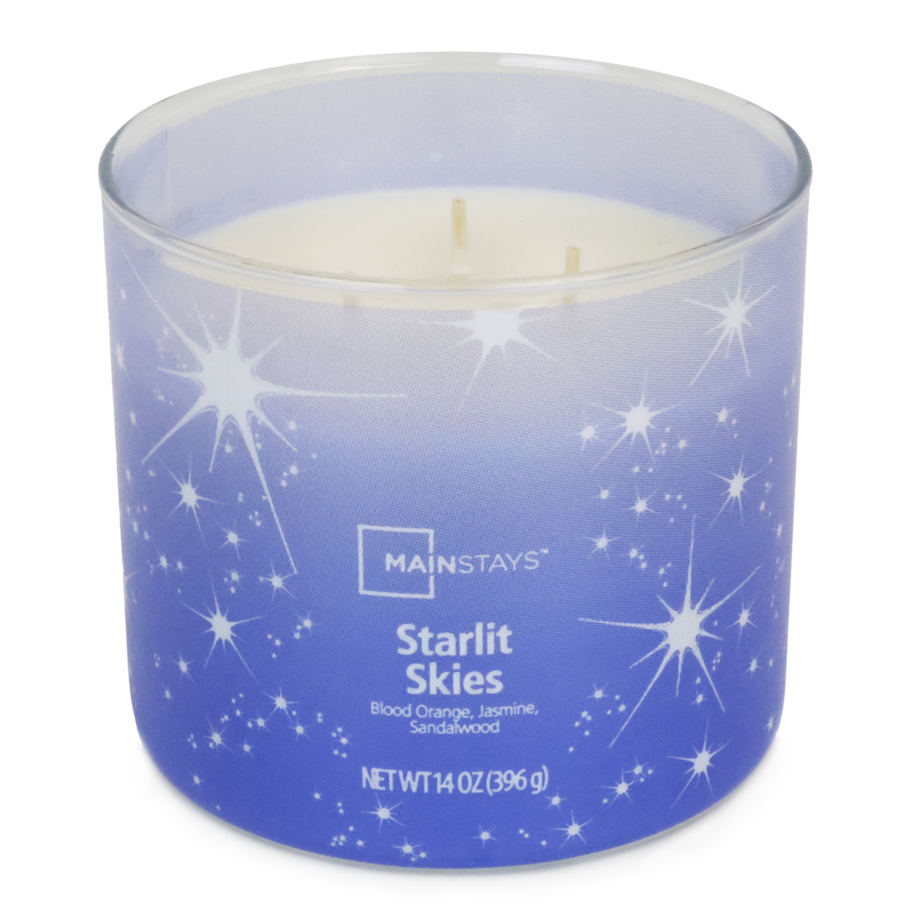 Mainstays 3-Wick Textured Wrapped Starlit Skies Scented Candle, 14 oz