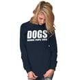 thumbnail image 4 of Anti Social Dog Lover Pet Puppy Owner Plus Size Long Sleeve Graphic Tee Shirt Brisco Brands 2X, 4 of 5