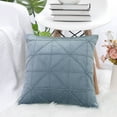 thumbnail image 2 of PiccoCasa 1 Pcs Velvet Throw Pillow Cover Cushion Cases Pale Blue 18"x18", 2 of 8