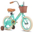 thumbnail image 1 of BWKJ Bicicleta para niños Vintage de 12, 14 y 16 Pulgadas con Canasta y Ruedas de Entrenamiento para niñas y niños de 2 a 7 años (Marfil y Rosa) BWKJ Ciclismo, 1 of 3
