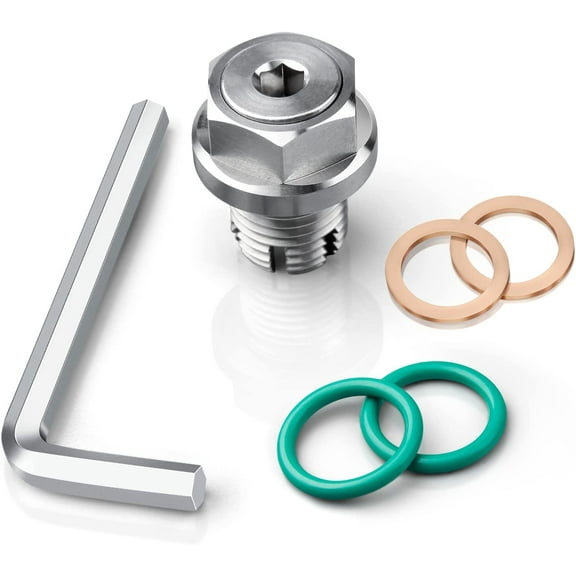 M14.1-1.5 x 15mm Oversize Piggyback Oil Drain Plug, Stainless Steel Self Tapping Oil Pan Thread Repair Kit