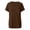 Coffee, variant on FASHOFT Girls Shirts Plus Size V Neck Pocket Rolled Edge Short Sleeve Top Loose Relaxed Summer Daily Outdoor Casual Wear Girls Casual Tops Coffee 15-16 Years