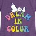 thumbnail image 3 of Peanuts - Dream In Color - Toddler & Youth Girls Short Sleeve Graphic T-Shirt, 3 of 6