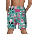 thumbnail image 2 of Lsque Mens Swim Trunks Excavator Pattern - Bathing Suit Compression Liner - Beach Swim Shorts Swimwear - (S-3XL) - Stretch Quick Dry -Medium, 2 of 9