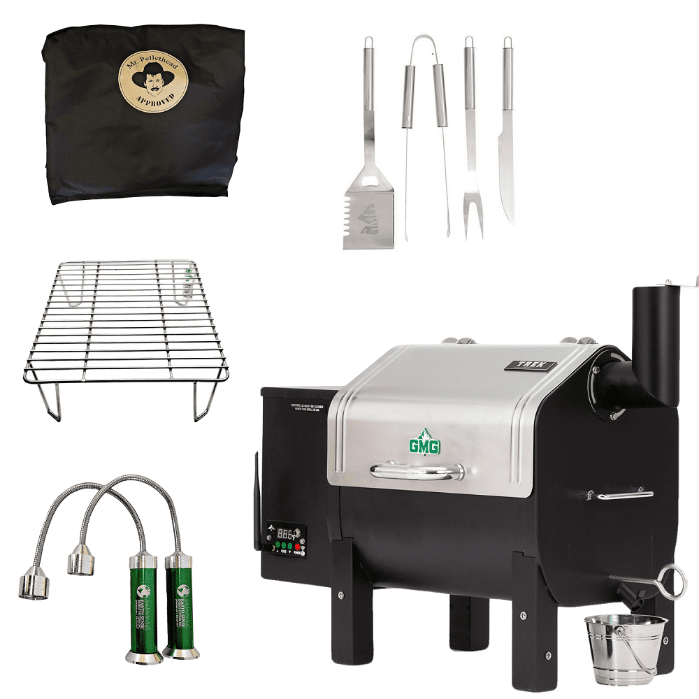 GMG Trek WiFi Portable Grill & Smoker Starter Package Includes Cover