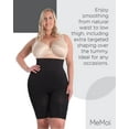 thumbnail image 7 of Women's MeMoi MSM-108X Plus SlimMe Seamless High Waisted Thigh Shaper (Black 1X), 7 of 7