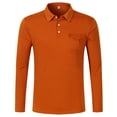 thumbnail image 2 of KIHOUT Chandails en Molleton Printemps Hiver pour Hommes, Chemise Décontractée à Manches Longues Col Rabattu avec Poche, Taille P-3TG, 2 of 6