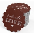 thumbnail image 4 of Inkdotpot 100 Pack Real Silver Foil Paper Tags Made With Love Text Favor Hang Tags, 4 of 6