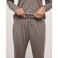 thumbnail image 5 of Real Essentials 3 Pack Women's Soft Cotton Long Sleeve Pajama Set with Pants - Lounge Sets for Women (Available In Plus), 5 of 6
