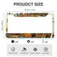 thumbnail image 3 of License Plate Frames Abstract Camper Licenses Plates Frames Front Licenses Plate Covers Car Tag Frame 2 Pcs Set Happy Camper Travel Car Quality Aluminum License Plate Cover for Women Men US Vehicles, 3 of 6