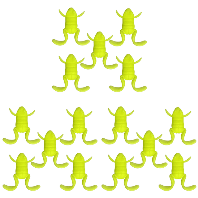 5 Uds Cebo Suave 10g Flotante Con Patas para Pesca Lubina () Amarillo