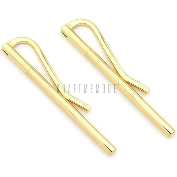 2PCS 80MM Money Clip for Money Clip Wallet Quality Leathercraft Accessories (Gold)