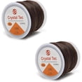 thumbnail image 1 of 2 Packs1.0mm Elastic String, Jewelry Cord, Bracelet Rope Crystal Beading Cords, Transparent Beaded Line, Can Easily Pass Through Jewelry, Suitable for DIY Making (2Pack 1.0mm-Brown), 1 of 5