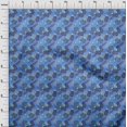 thumbnail image 4 of oneOone Cotton Poplin Medium Blue Fabric Tropical Leaf Craft Projects Decor Fabric Printed By The Yard 42 Inch Wide, 4 of 5