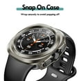 thumbnail image 4 of For Samsung Galaxy Watch Ultra 47mm (2025/2024) Screen Protector Case, Hard PC Bumper Built-in Tempered Glass Film Full Cover, Scratch Resistant - Titanium Gold, 4 of 8
