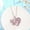 Pink, variant on Ins Butterfly Love Necklace With Rhinestones Fashion Personality Hollow Heart-shaped Clavicle Chain Pendant Necklace For Valentine's Day