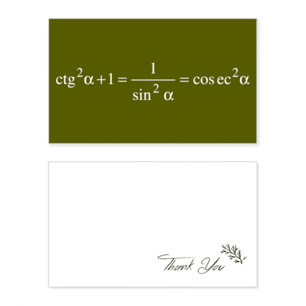 Conversion Mathematical Formula Expressions Calculations Thank You Card