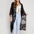 thumbnail image 2 of Buy 2 get 10% off Sunscreen Skin care Fashion Women's Embroidered Seaside Holiday Loose Sunscreen Beach Cardigan, 2 of 3