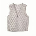 thumbnail image 2 of LSLJS Puffer Vest for Women Winter Fleece Plus Size V Neck Vest Jackets Warm Casual Solid Color Outwear Coats Fall Winter Outfits, 2XL-5XL, 2 of 3