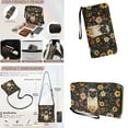 thumbnail image 4 of ZUXONGSY Pug Floral Print Ladies Crossbody Hobo Purse Combo - PU Leather Satchel with Lightweight Wallet, Waterproof Hobo Bag and Wallet Set for Shopping Work Business, 4 of 5