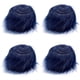 thumbnail image 1 of Xiao Hua 4 rollos de cinta de piel sintética navideña para decorar árboles de Navidad o coronas, 59 x 1,96 pulgadas (azul oscuro)., 1 of 5