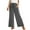 Gray, variant on Wide Leg Pants for Women Elastic High Waisted Drawstring Palazzo Pants Casual Loose Beach Trousers with Pockets