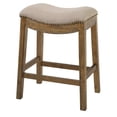 thumbnail image 1 of NewRidge Home Goods NH100152-FCS-WN NewRidge Home Saddle Style 25" Counter Height Stool with Cream Fabric, 1 of 3
