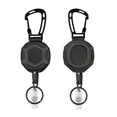 thumbnail image 1 of Porte-clés en Métal Rétractable pour Affaires, Sangle de Dévidoir pour Badge d'Identité Robuste, Corde Rétractable en Acier, Boucle de Clé Simple, Pendentif Style1, 1 of 6