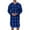 Blue, variant on Mens Plaid Print With Pockets Blend Flannel Long Sleeve Sleep Nightshirt Classic Pajamas Homewear Loungewear