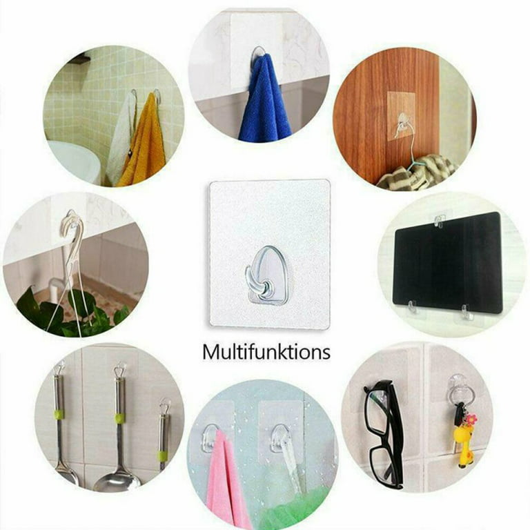 Double-Sided Heavy Duty Self Adhesive Wall Hook; Multipurpose