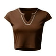 thumbnail image 6 of Sngxgn Camisoles for Women Basic Camis Undershirt Spaghetti Strap Tank Top(Brown,L), 6 of 7