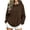 Inverlee Brown-Sweatshirts Sept, variant on Womens Peter Pan Collar Sweatshirt Long Sleeve Loose Fit Pullover Daily Casual Soft Top Gray M