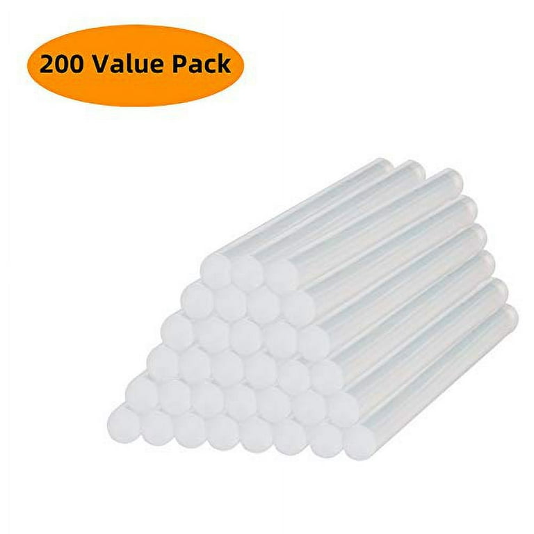 Mini Size Hot Glue Sticks Bulk,100-pack, 8” x .27”, Clear All-Temp Glue Gun  Sticks for Art, Craft, DIY and Most Gluing Projects, Compatible with Most