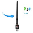 thumbnail image 1 of Adaptateur de Conception Détachable Type Séparé, Adaptateur WIFI 150Mbps, Récepteur WIFI Anti-Interférence pour 2000/XP/Vista/7/8 Ou Plus, 1 of 8