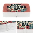 thumbnail image 4 of Valentine's Day Decorative PU Leather Earring and Jewelry Organizer Box with Removable Compartment, Portable, 4 of 6