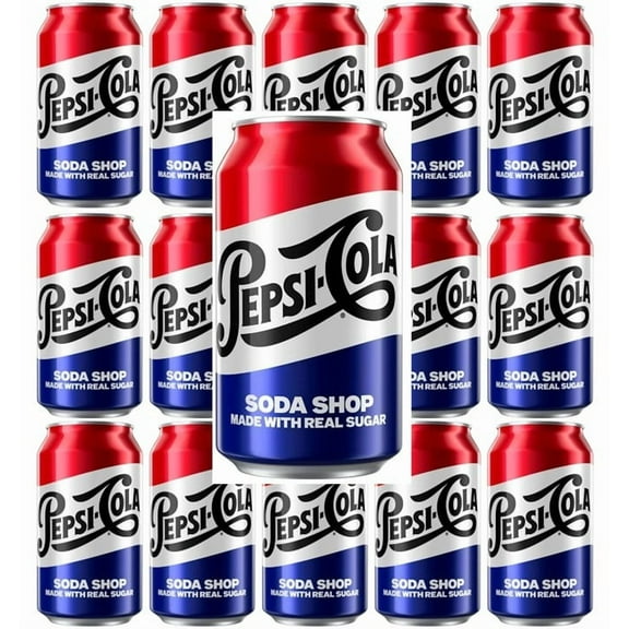 Pepsi Made with Real Sugar Cola 12 fl oz (Pack of 18)