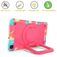 thumbnail image 5 of Kids Case for Samsung Galaxy Tab A 8.0 inch 2019 Tablet SM-T290/T295, Dteck 360 Degree Swivel Handle Grip Stand Heavy Duty Rugged Shockproof Case with Carrying Shoulder Strap, Colorful Rose, 5 of 9