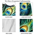 thumbnail image 4 of luoweisi Men's Beach Shorts Quick Dry Swim Trunks with Mesh Lining Peacock Feather L, 4 of 5