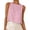 Red, variant on Women's Casual Plaid Pattern Sleeveless Round Neck Loose Fit Crop Top Summer Fashion Tank Blouse