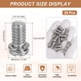 thumbnail image 2 of Uxcell 20Pcs 1/4x12 (1/4-20UNC) Tornillos para Aspas de Ventilador de Techo, Plateado, 2 of 6