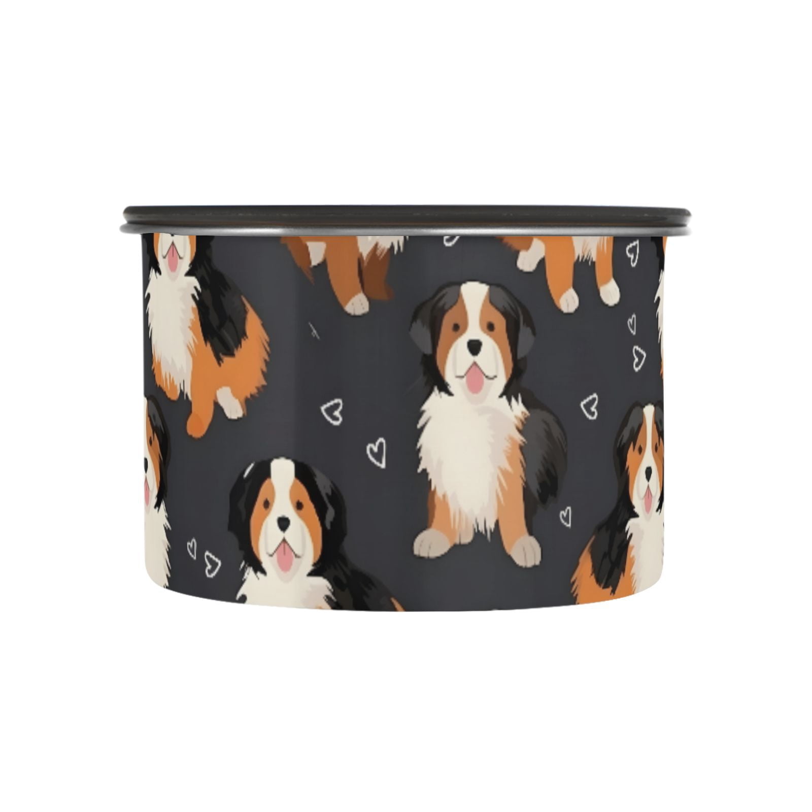 Bernese Mountain Dog Airtight Coffee Bean Canister 30oz Food Storage Containers with Lids For Gournd, Tea, Sugar, Flour, Rice, Cereal, Candy Cookie Jar