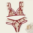 thumbnail image 5 of Gibobby Tangas de mujer sexy encaje Día de San Valentín Sujetador Lencería Tanga Ropa de dormir sexy Nueva flor G-String Ropa interior de encaje Íntimos(Rojo, M), 5 of 5