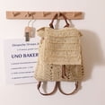 thumbnail image 4 of Straw Backpack for Women Bohemian Beach Backpack Purse Casual Holiday Daypack with Drawstring Closure, 4 of 8