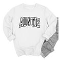 thumbnail image 2 of Women's Sweatshirts 2025 Auntie Sweatshirt Long Sleeve Crewneck Oversized Pullover Tops Sweatshirt for Women, 2 of 5
