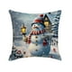 thumbnail image 2 of CaiYueKe Christmas Snowman Pillow Cover, Linen Cushion Case with Holiday Print, Soft Decorative Sofa Bed Pillowcase for Winter Home Decor, Festive Holiday Living Room Accessory, 2 of 7