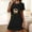 Black, variant on Loose Lounge Nightgowns for Women Stretchy Black Lightweight Pajama Dress Short Crew Neck Short Sleeve Cartoon Print Nightgowns S-2XL