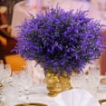 thumbnail image 4 of Zukuco 24 Bundles Artificial Lavender Flowers Outdoor UV Resistant Plastic Artificial Plants Fake Shrubs Flowers Greenery Bushes for Outdoor Garden Home Porch Box Decor(Purple), 4 of 7